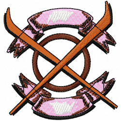 Ski Embroidery Design 6 Ski Embroidery Design 6